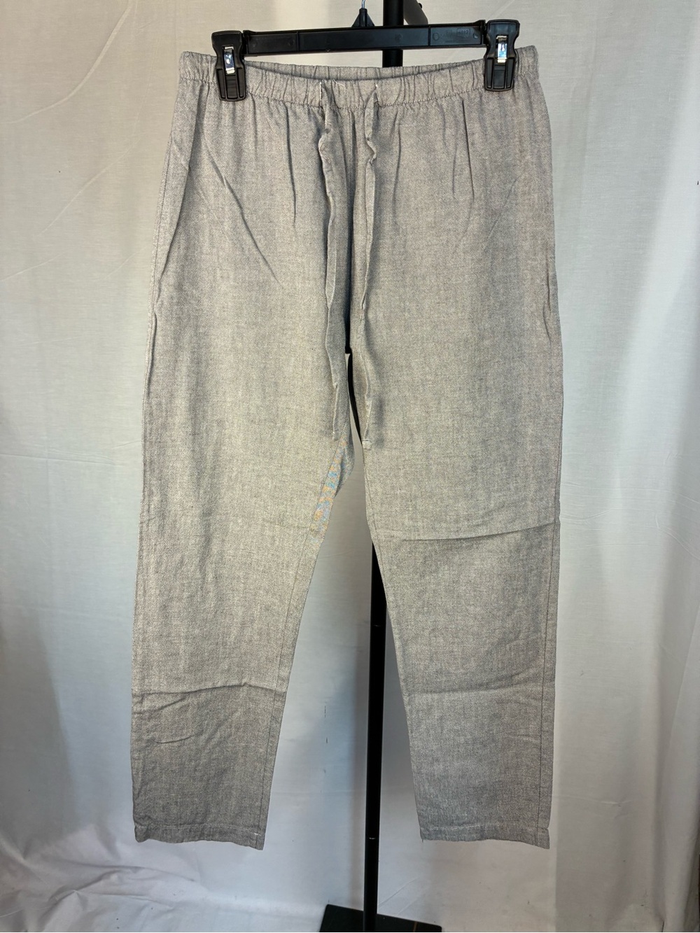 Coyuchi Gray Organic Linen Lounge Pants S
